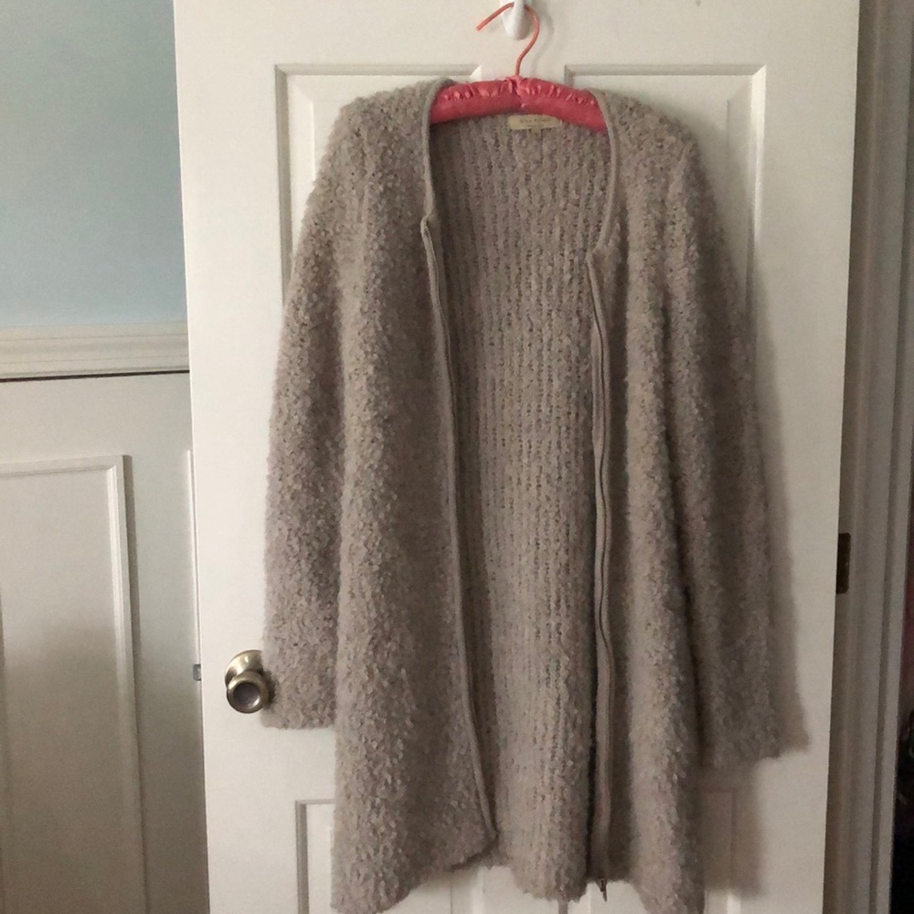 Above knee wool cardigan